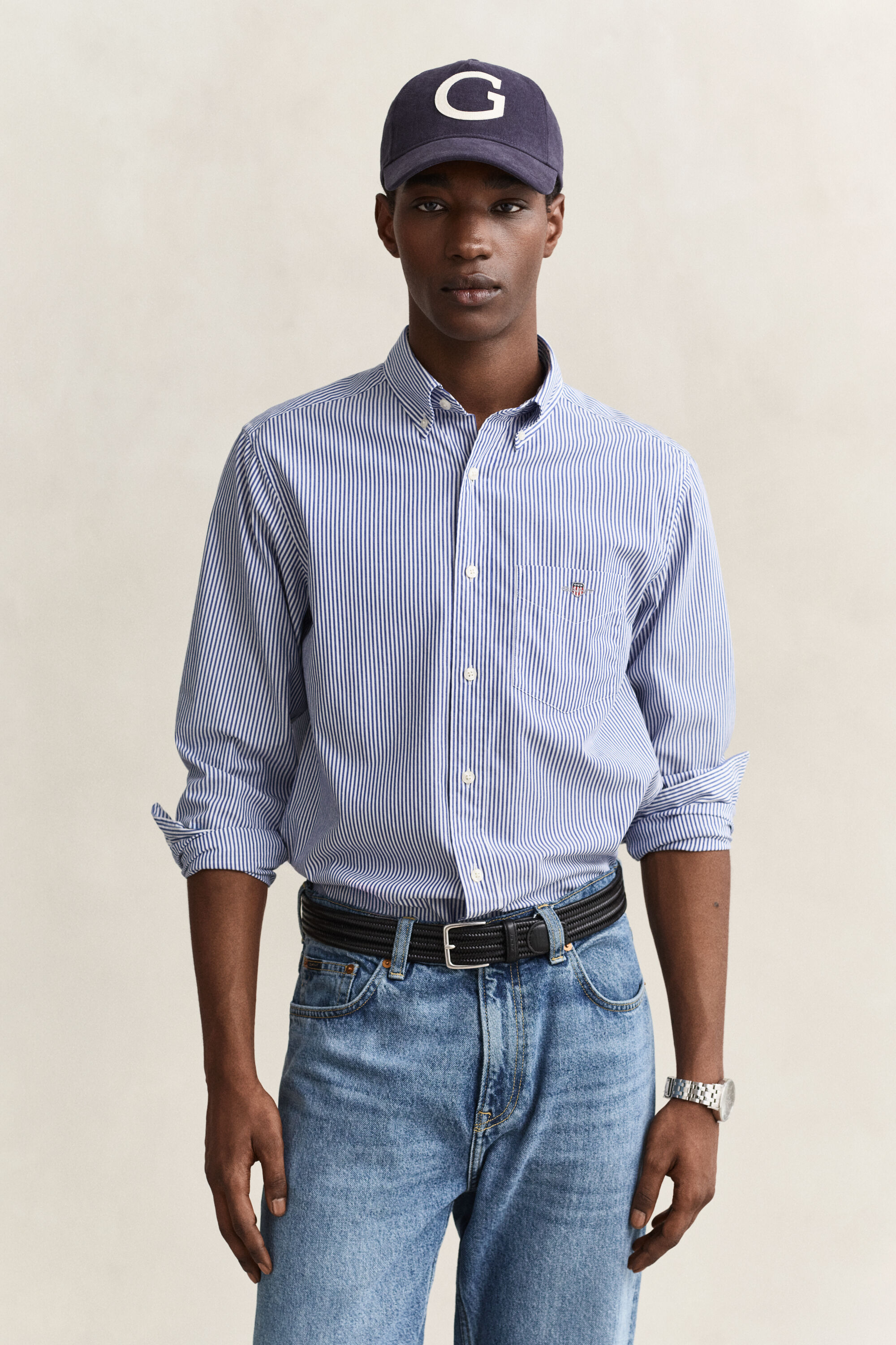 Classic Regular Striped Poplin Shirt