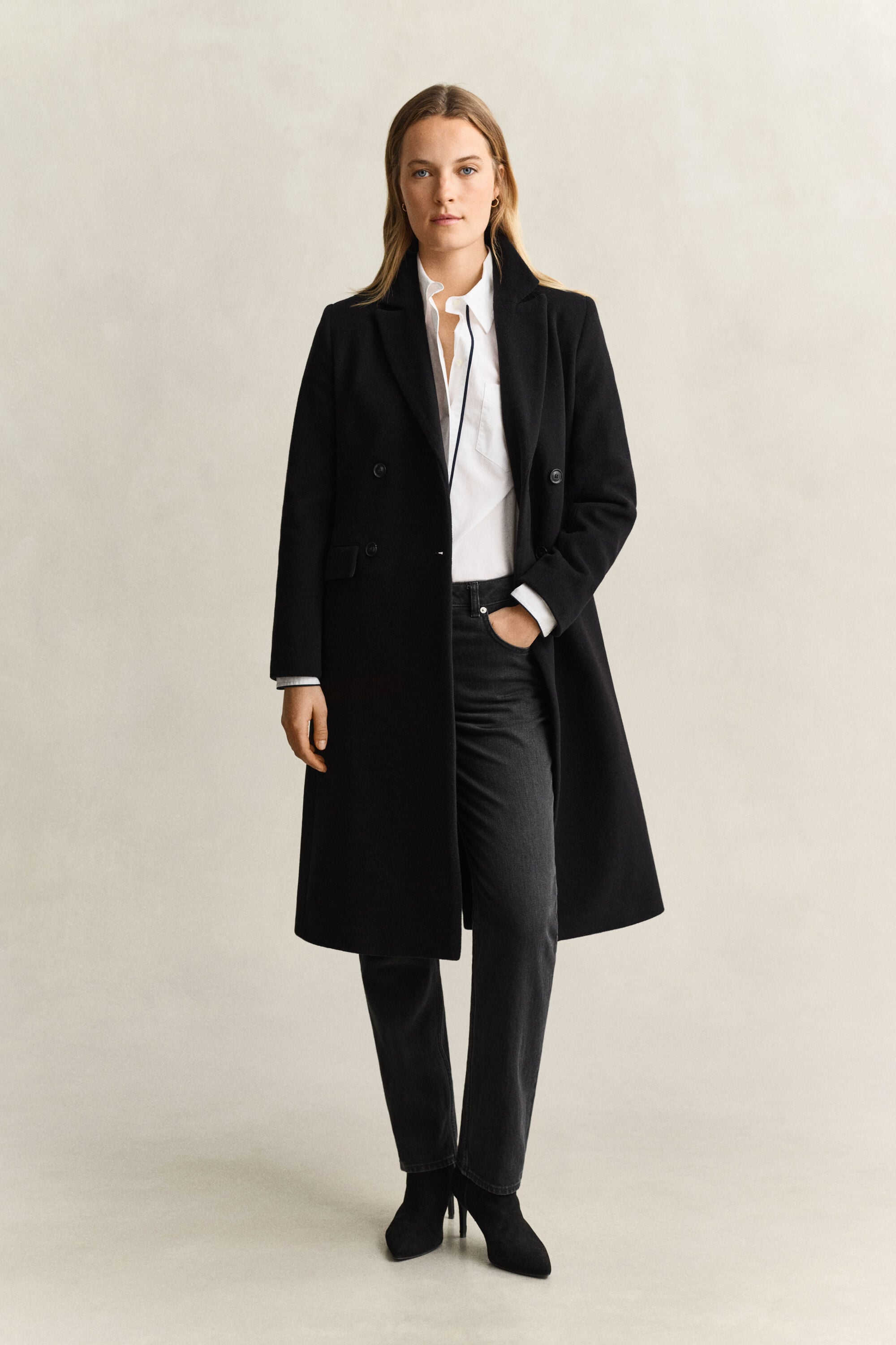 Wool Cashmere Blend Coat