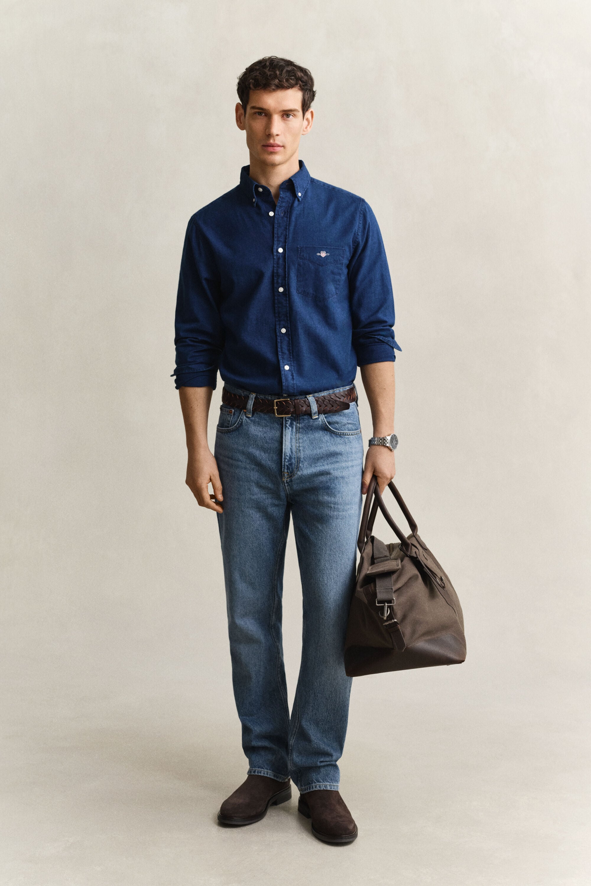 Indigo Oxford Shirt