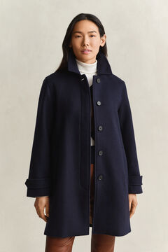 Wool Blend Car Coat — EVENING BLUE 7