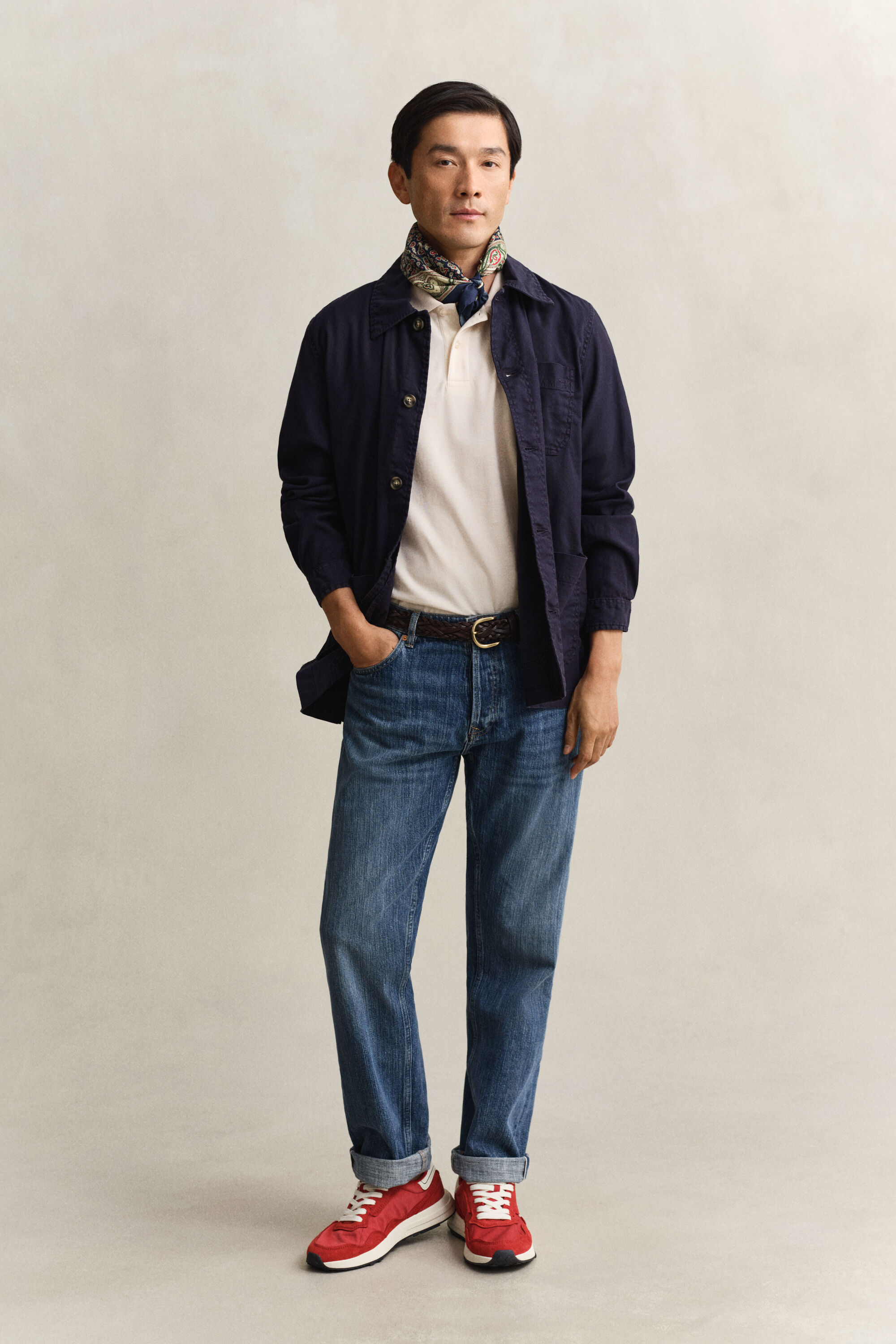 Textured Stripe Polo Shirt