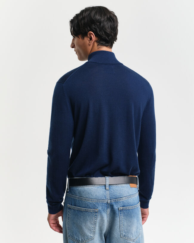 Extra Fine Merino Wool Half-Zip Sweater