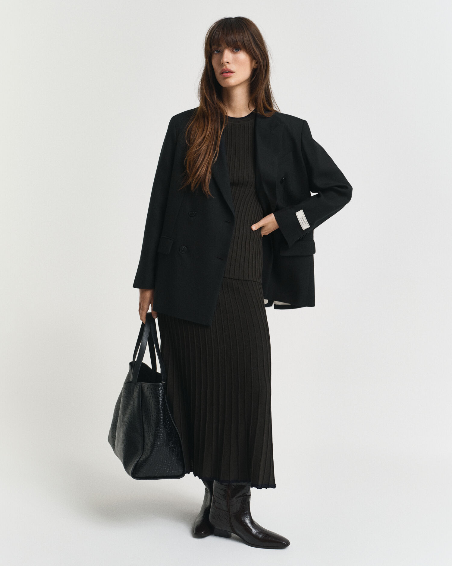 Contrast Ribbed Short Sleeve Sweater