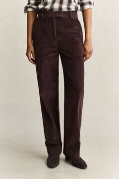 Tailored Corduroy Pants — DEEP BROWN 4