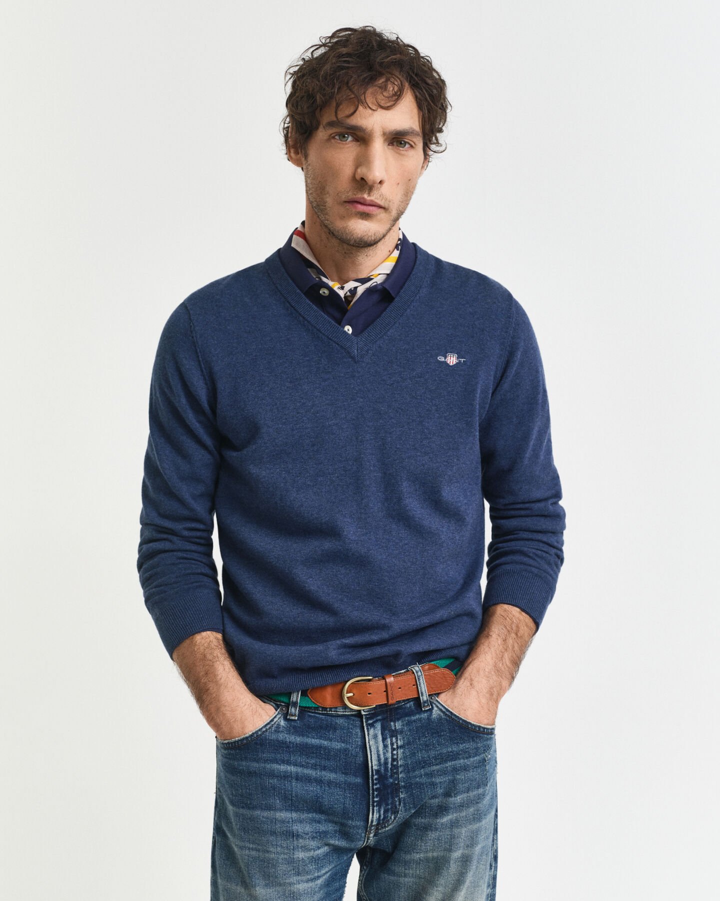 Classic Cotton V-Neck Sweater