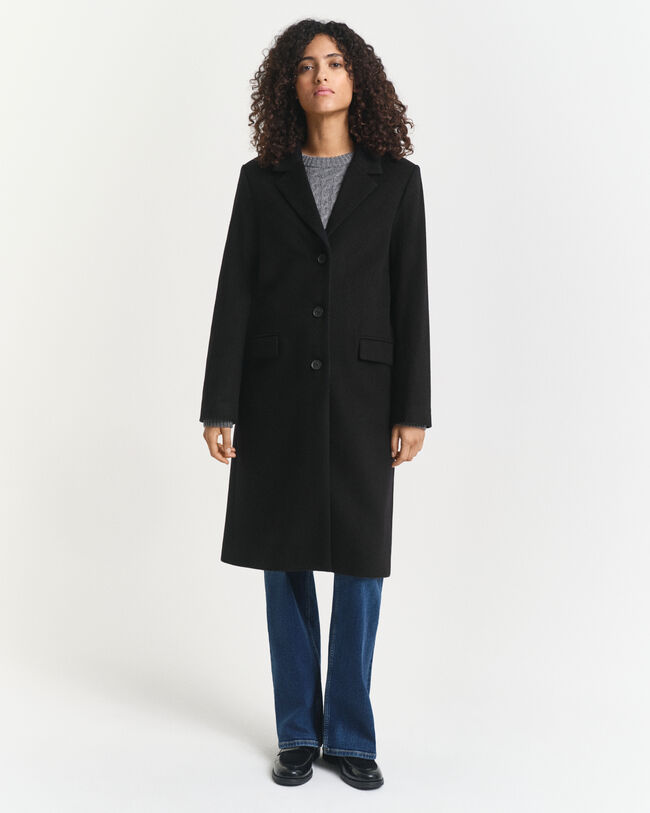 Classic Tailored Wool Blend Coat