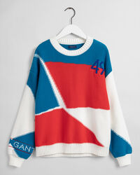 Rough Weather Block Crew Neck Sweater