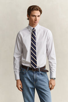 Striped Twill Dress Shirt — WHITE 7