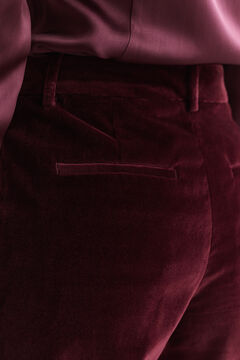 Tailored Velvet Pants — DARKENED WINE 3