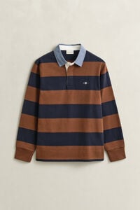 Chambray Collar Striped Heavy Rugger