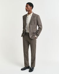 Slim Fit Flannel Herringbone Suit Jacket