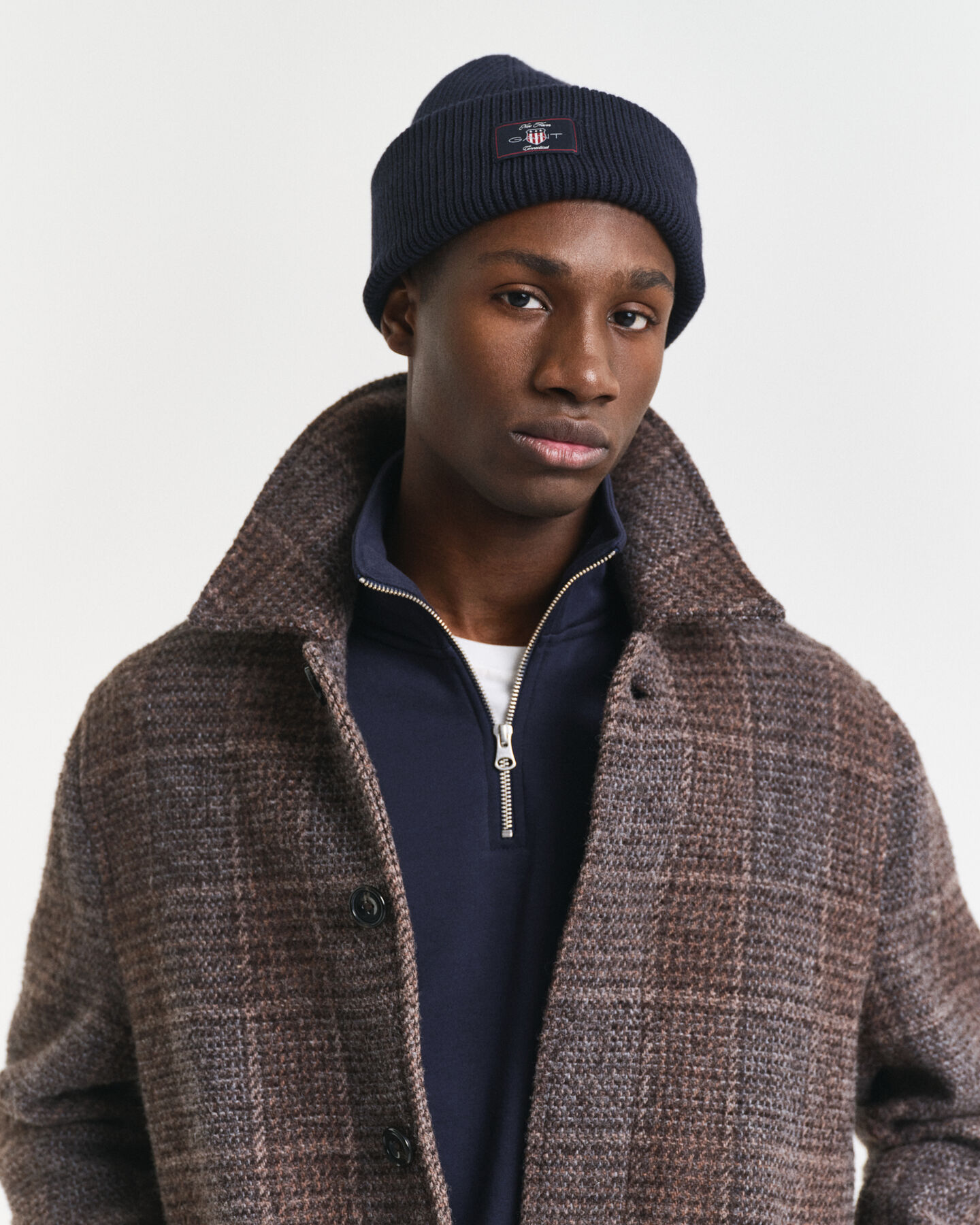 Ribbed Cotton Blend Beanie