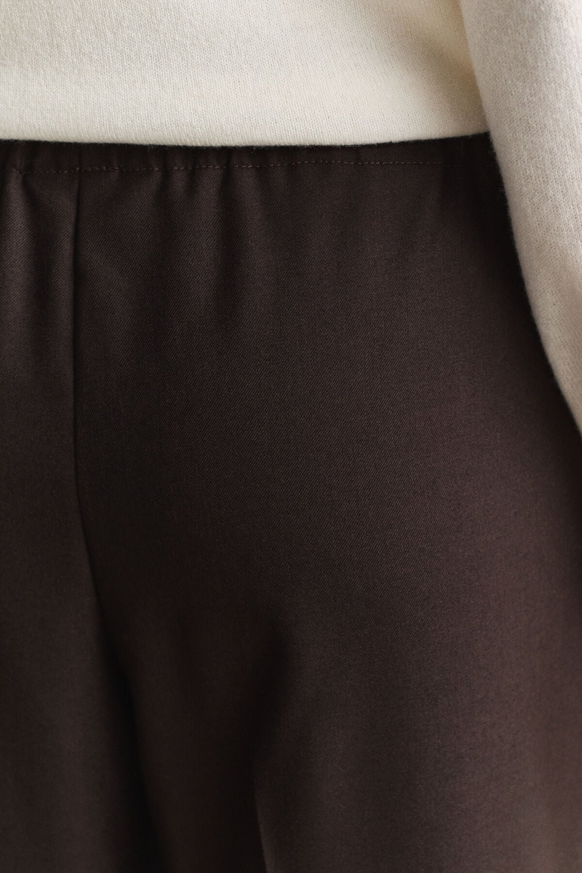 Wool Blend Pants — DEEP BROWN