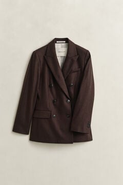 Flannel Blazer — DEEP BROWN 1