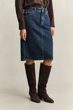 Denim Skirt — DARK BLUE WORN IN 5