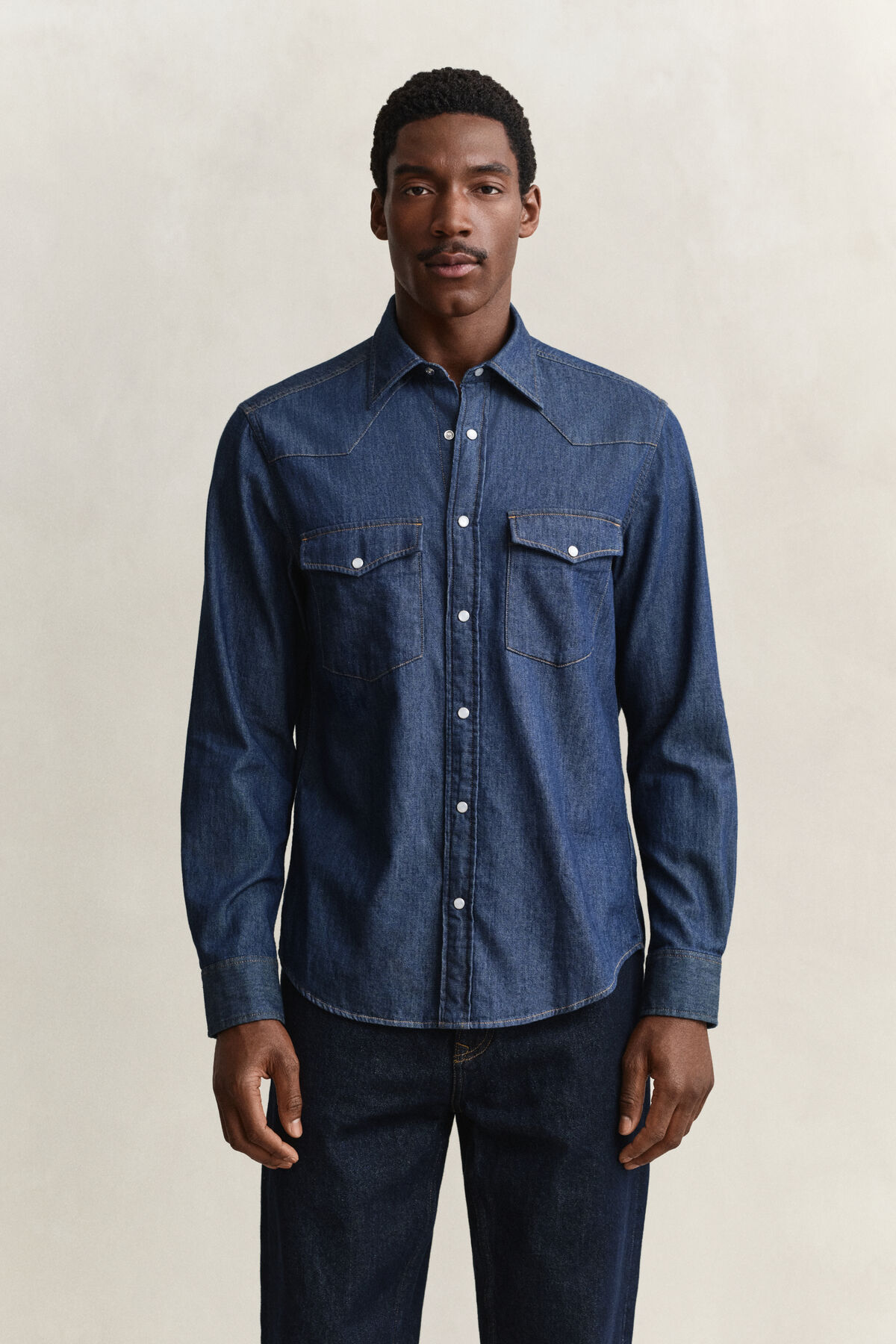 Denim Rodeo Shirt — DARK INDIGO
