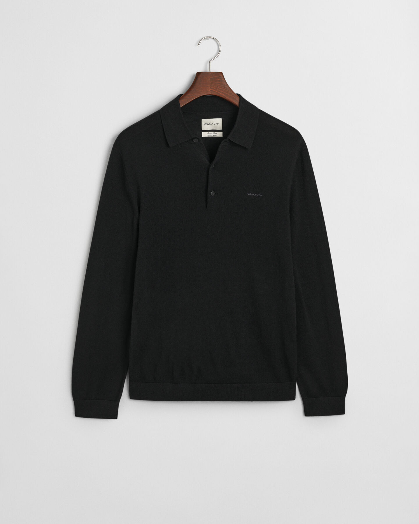 Extra Fine Merino Wool Polo Sweater