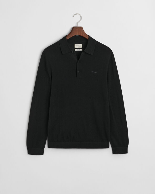 Extra Fine Merino Wool Polo Sweater