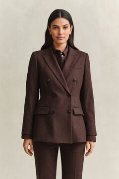 Flannel Blazer — DEEP BROWN 7