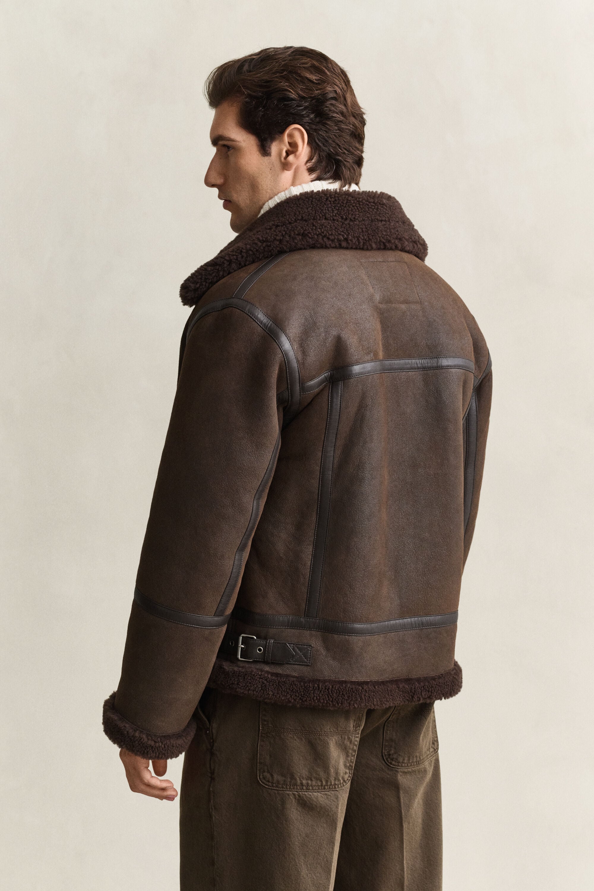 Shearling Jacket — BLACK BROWN
