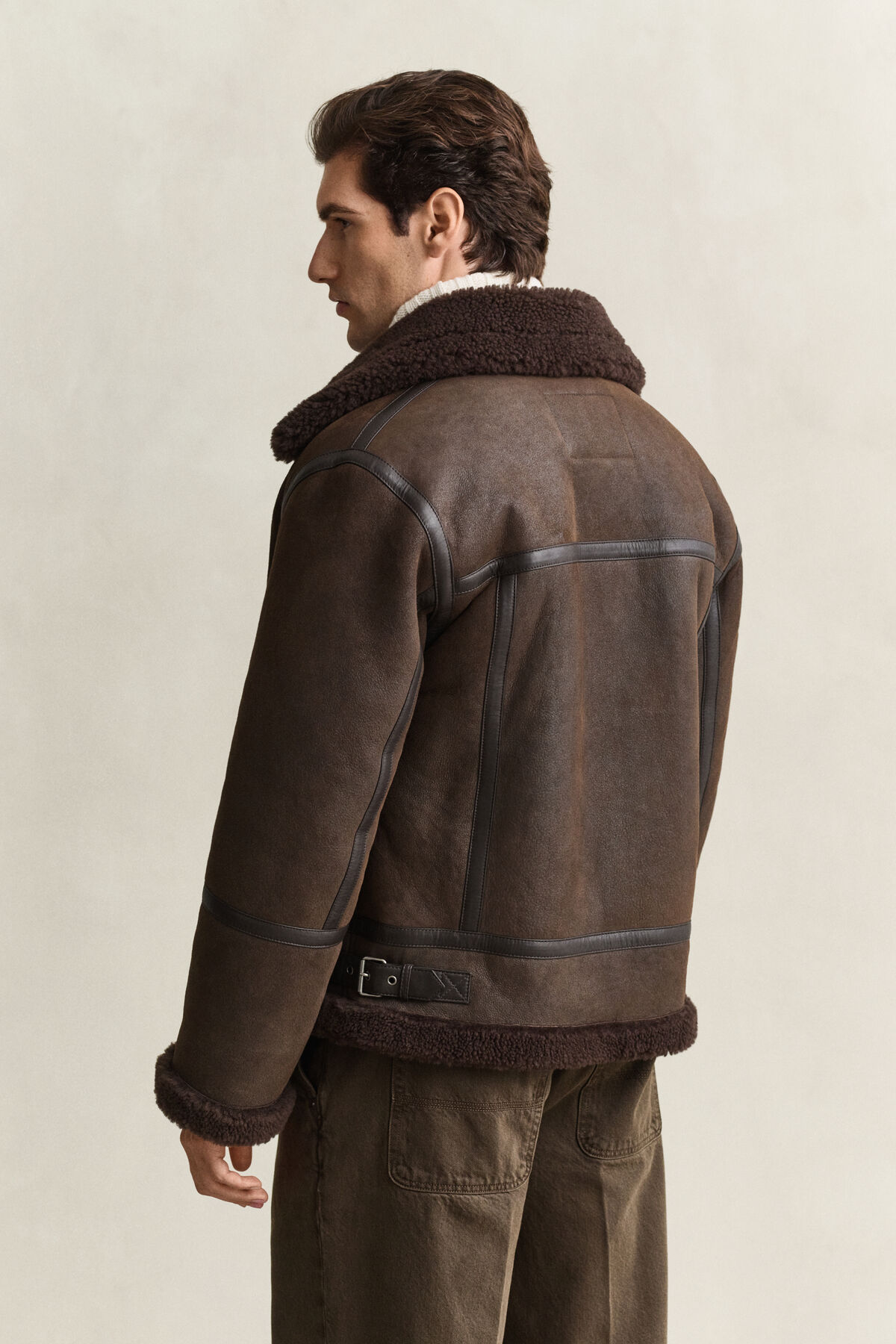 Shearling Jacket — BLACK BROWN