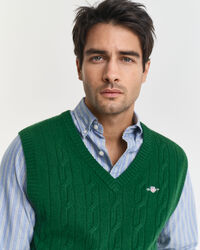 Lambswool Cable Knit Vest