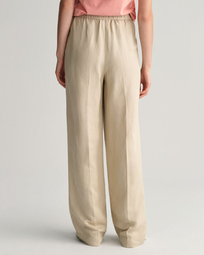 Relaxed Fit Linen Blend Pull-On Pants - GANT