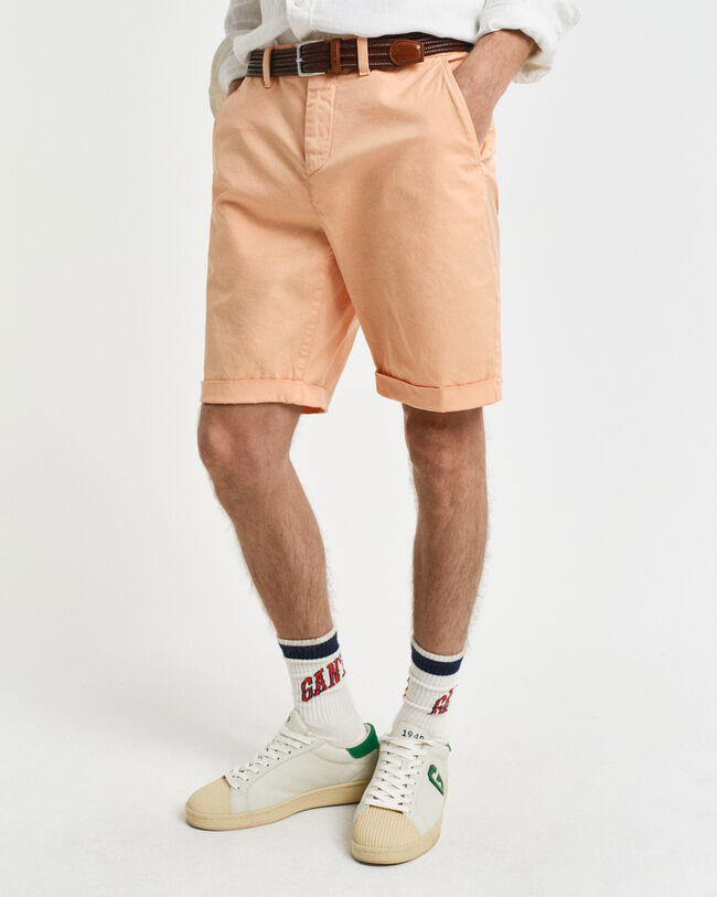 Regular Fit Sunfaded Chino Shorts