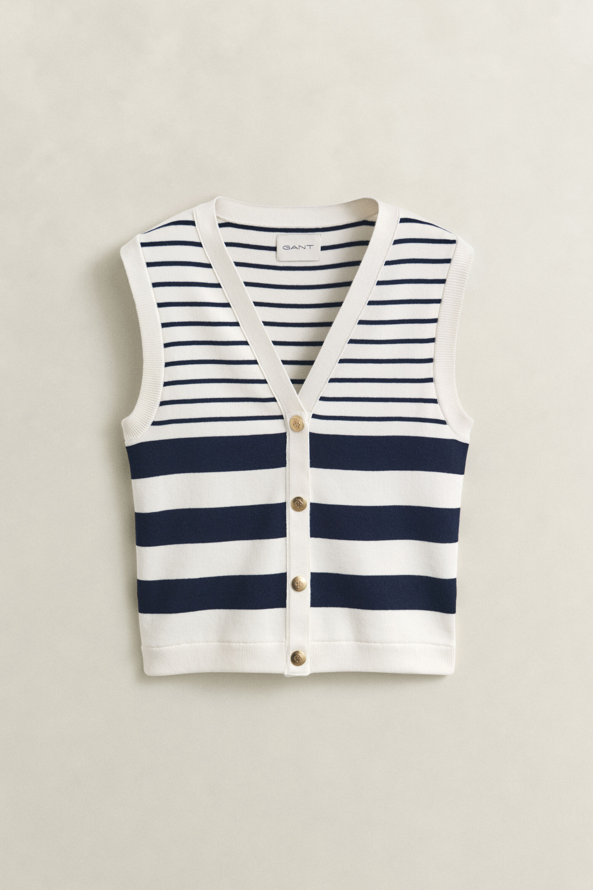 Striped Knit Vest
