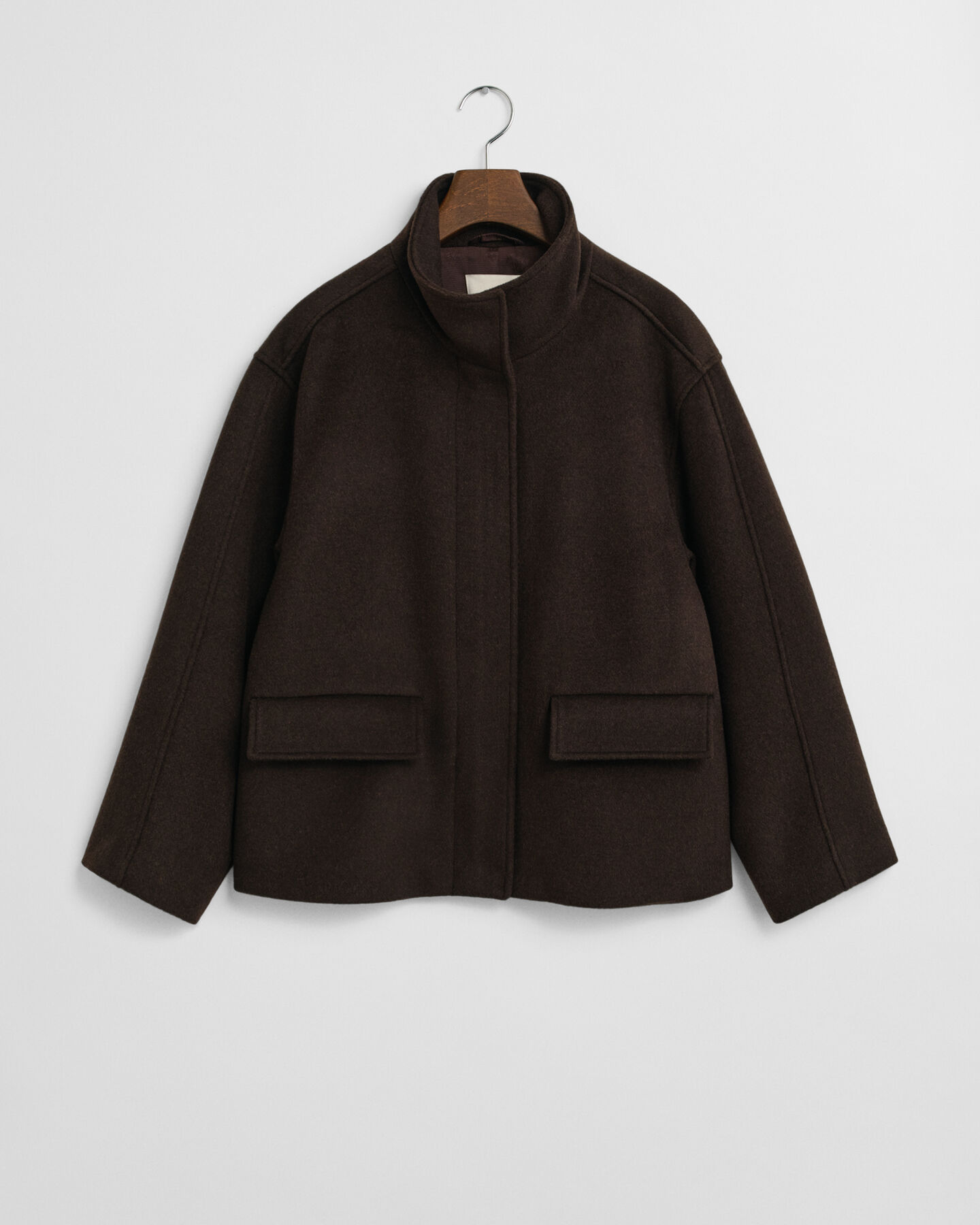 Short Wool Zip Jacket