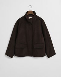 Short Wool Zip Jacket