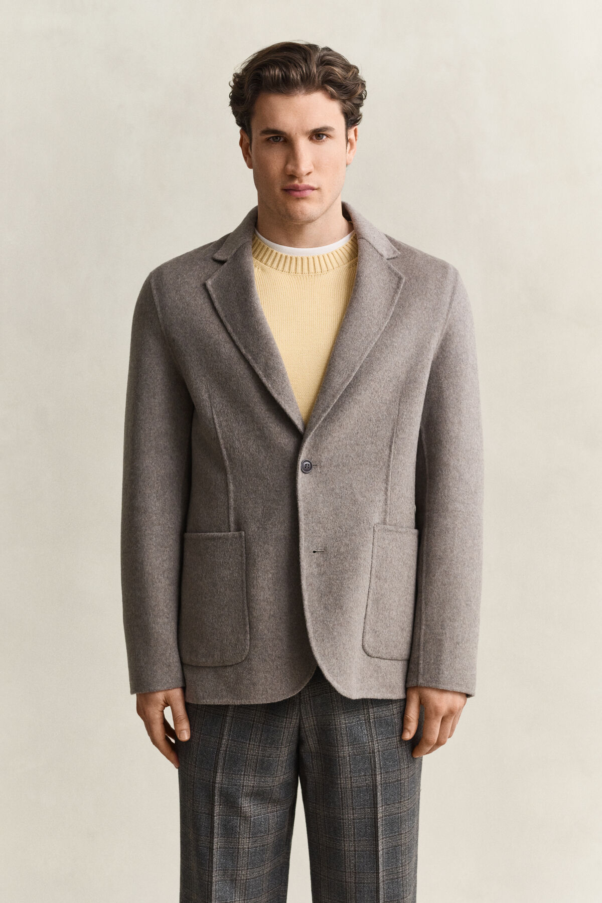 Handstitched Blazer — MIST TAUPE
