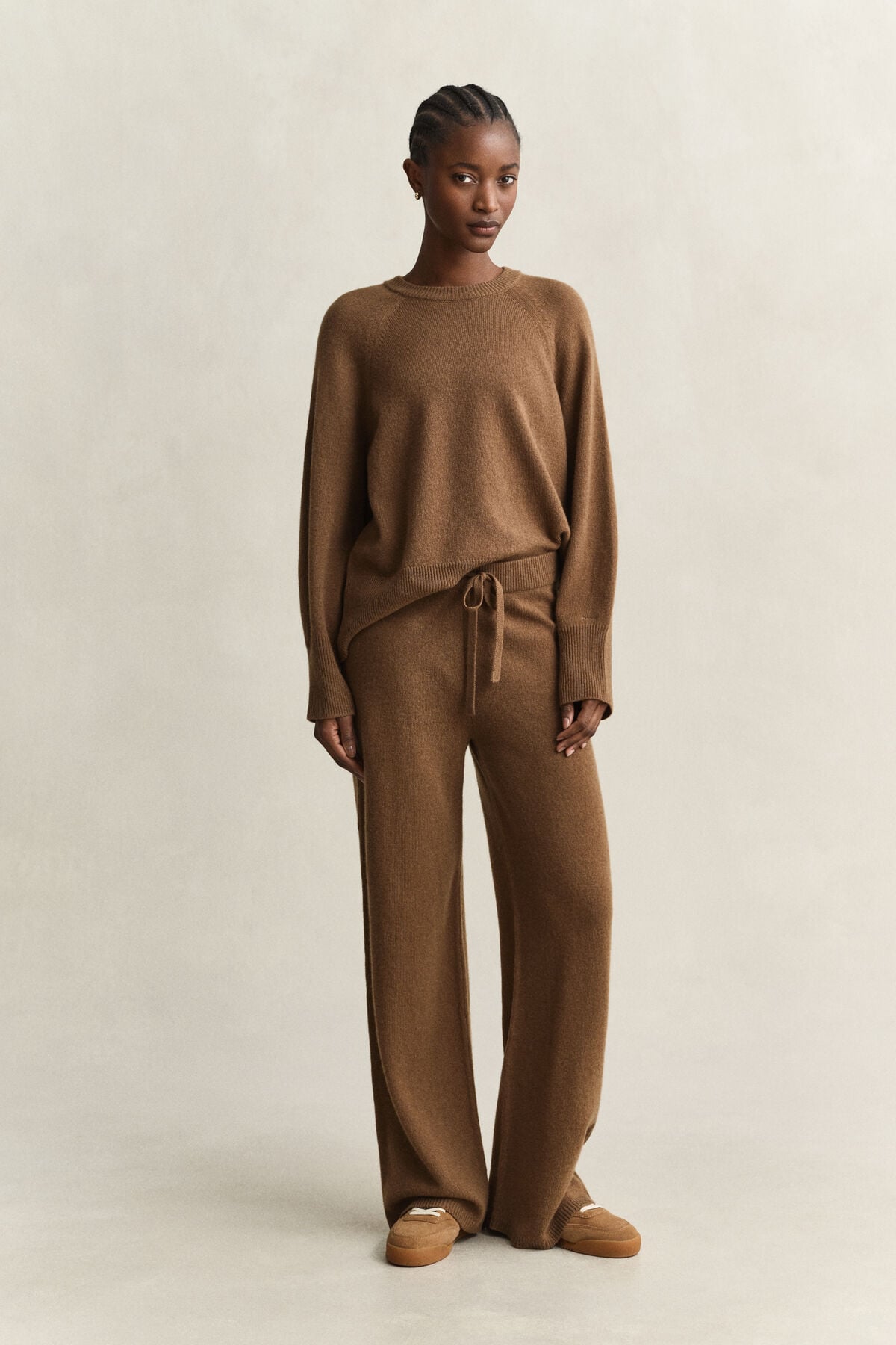 Wool Cashmere Blend Pants — WARM KHAKI