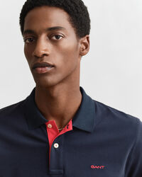 Contrast Piqué Polo Shirt