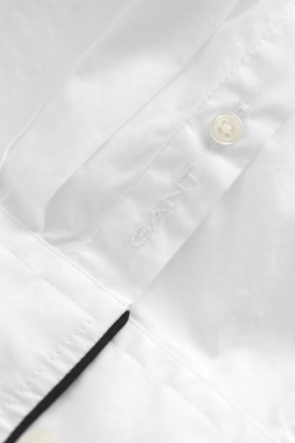 Piping Detail Shirt — WHITE