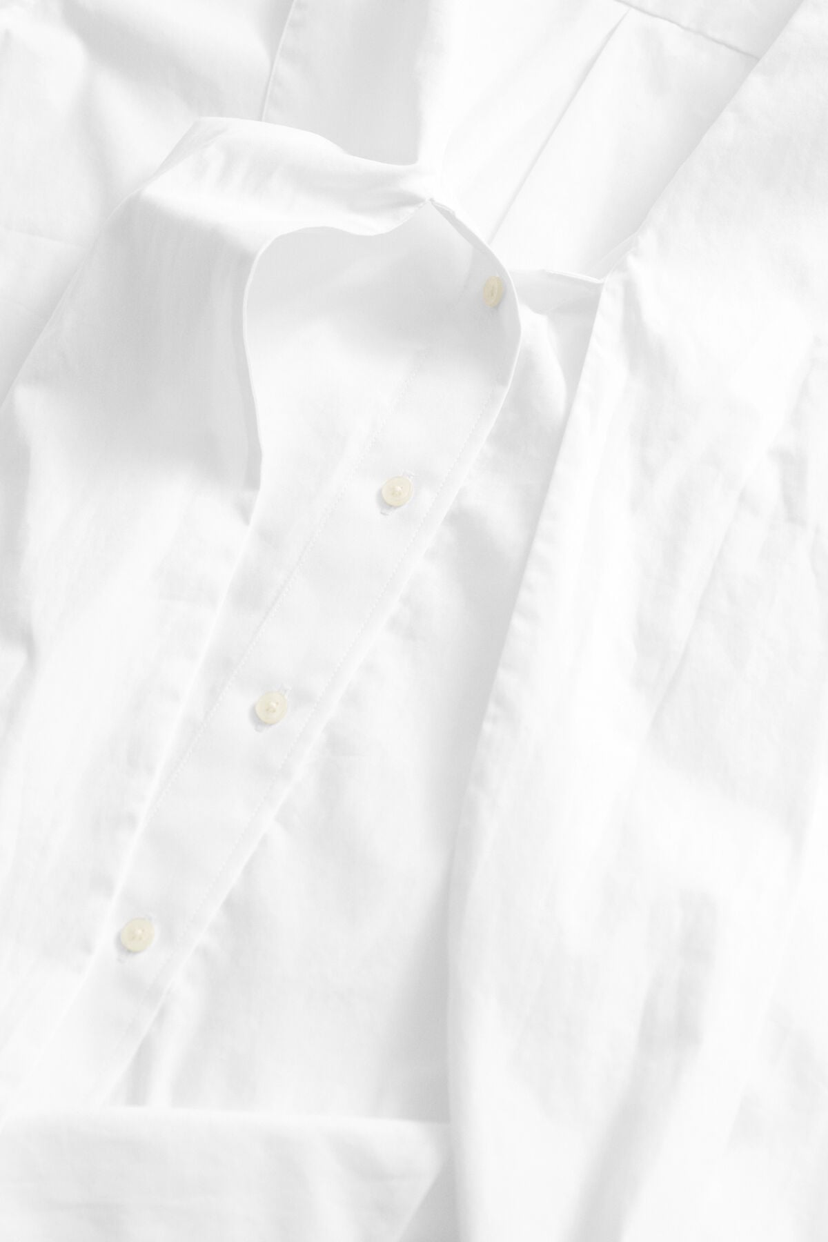 Poplin Bow Tie Shirt — WHITE