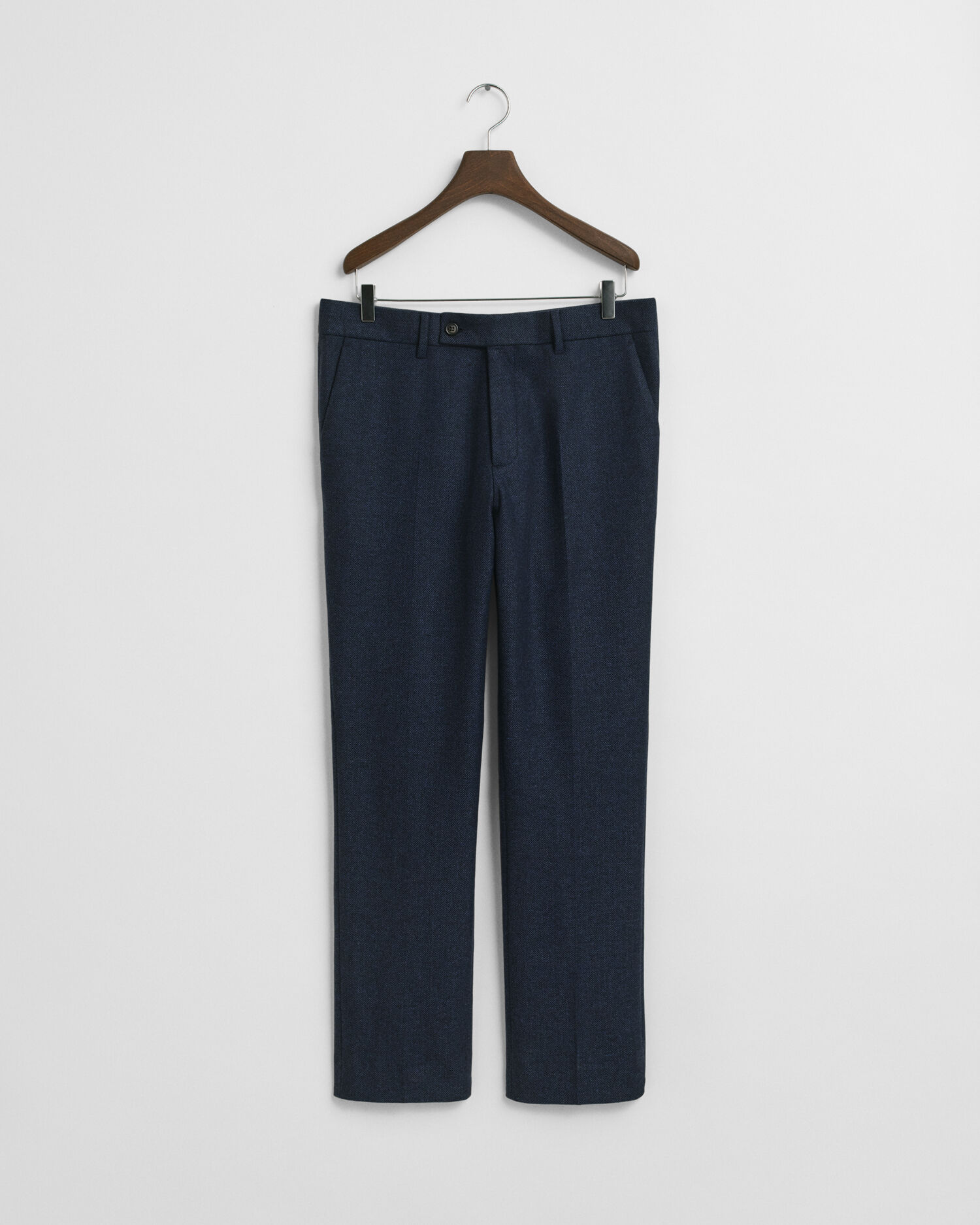 Slim Fit Flannel Herringbone Suit Pants