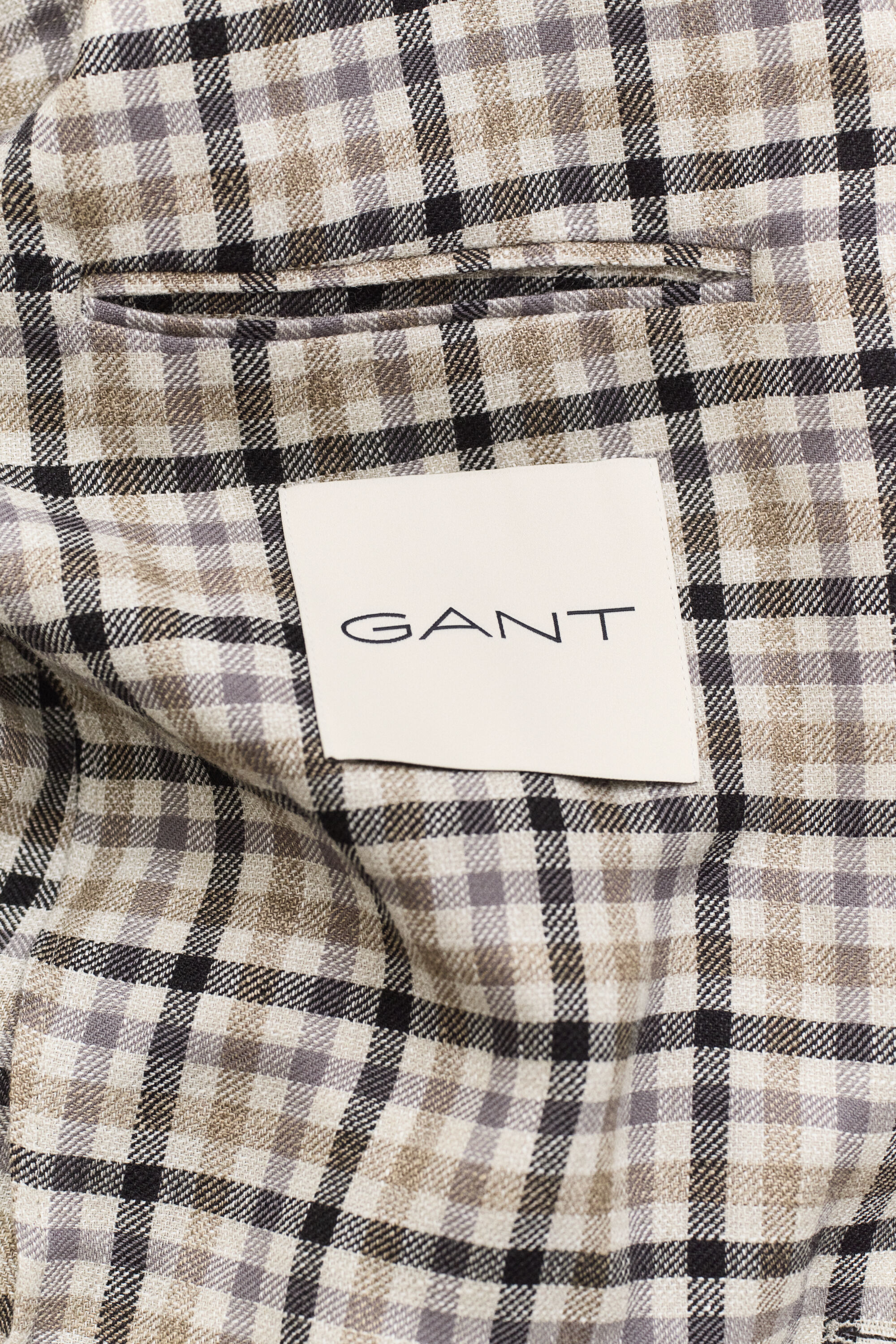 Wool Linen Check Blazer