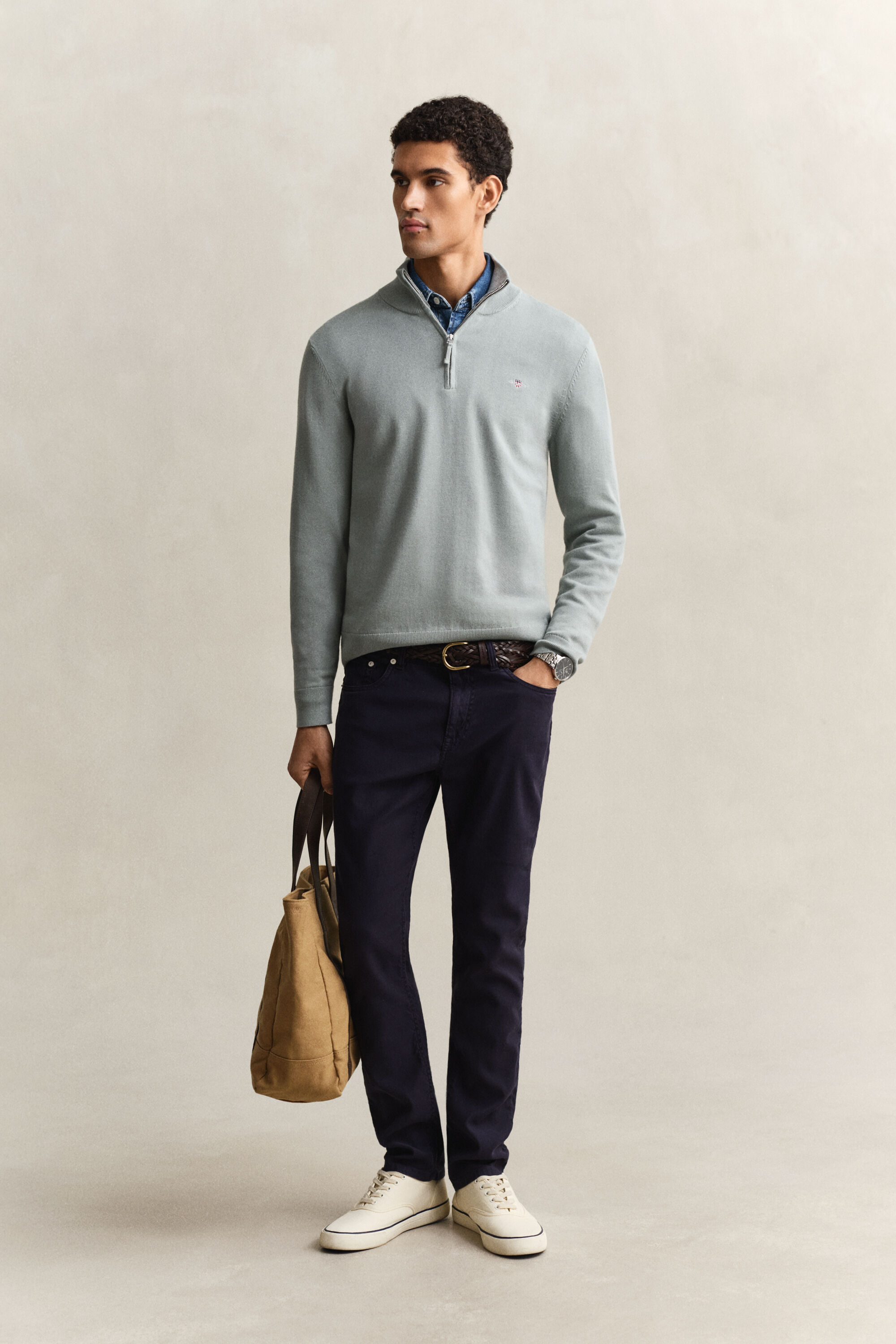 Classic Cotton Half-Zip Sweater