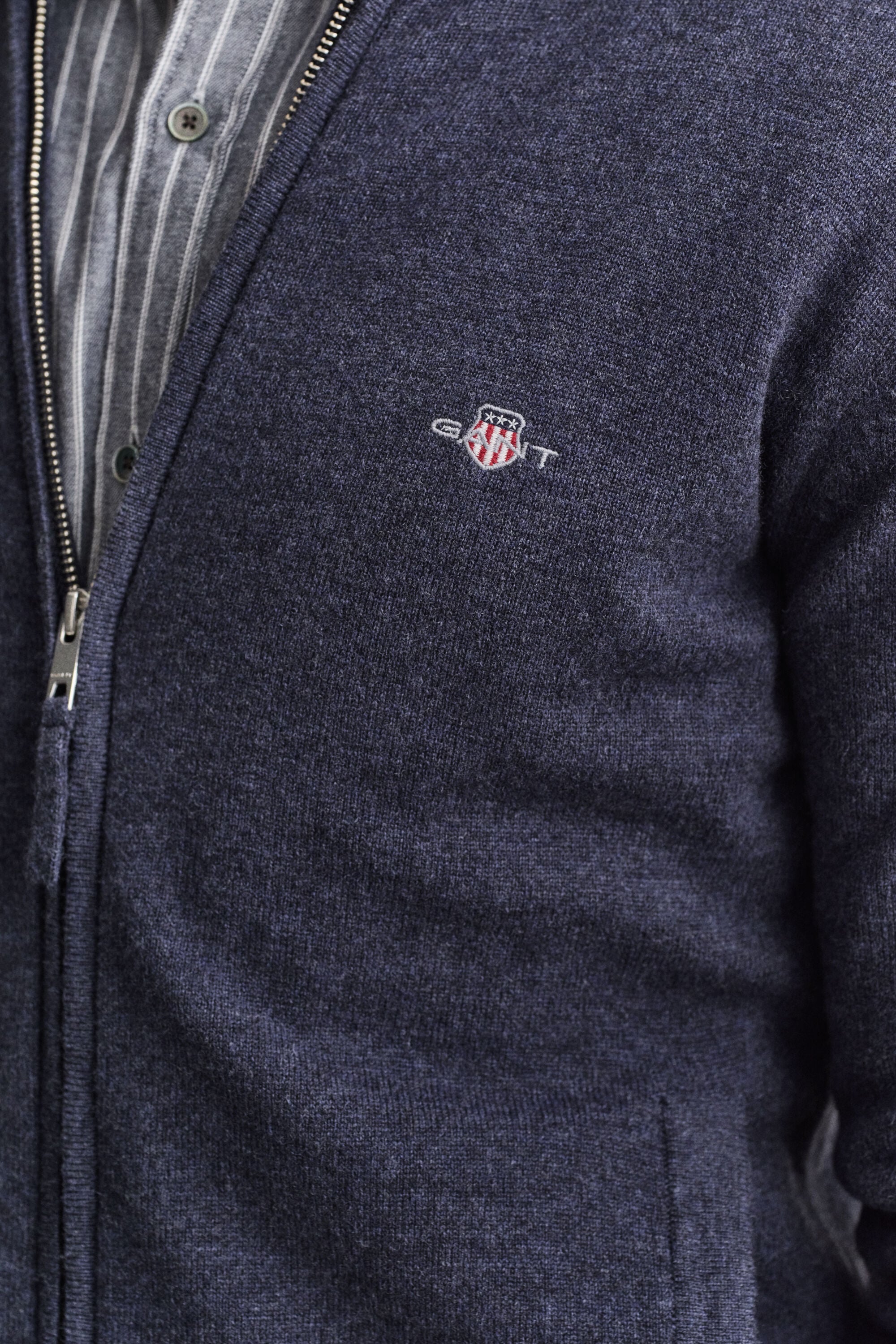 Lambswool Zip Cardigan