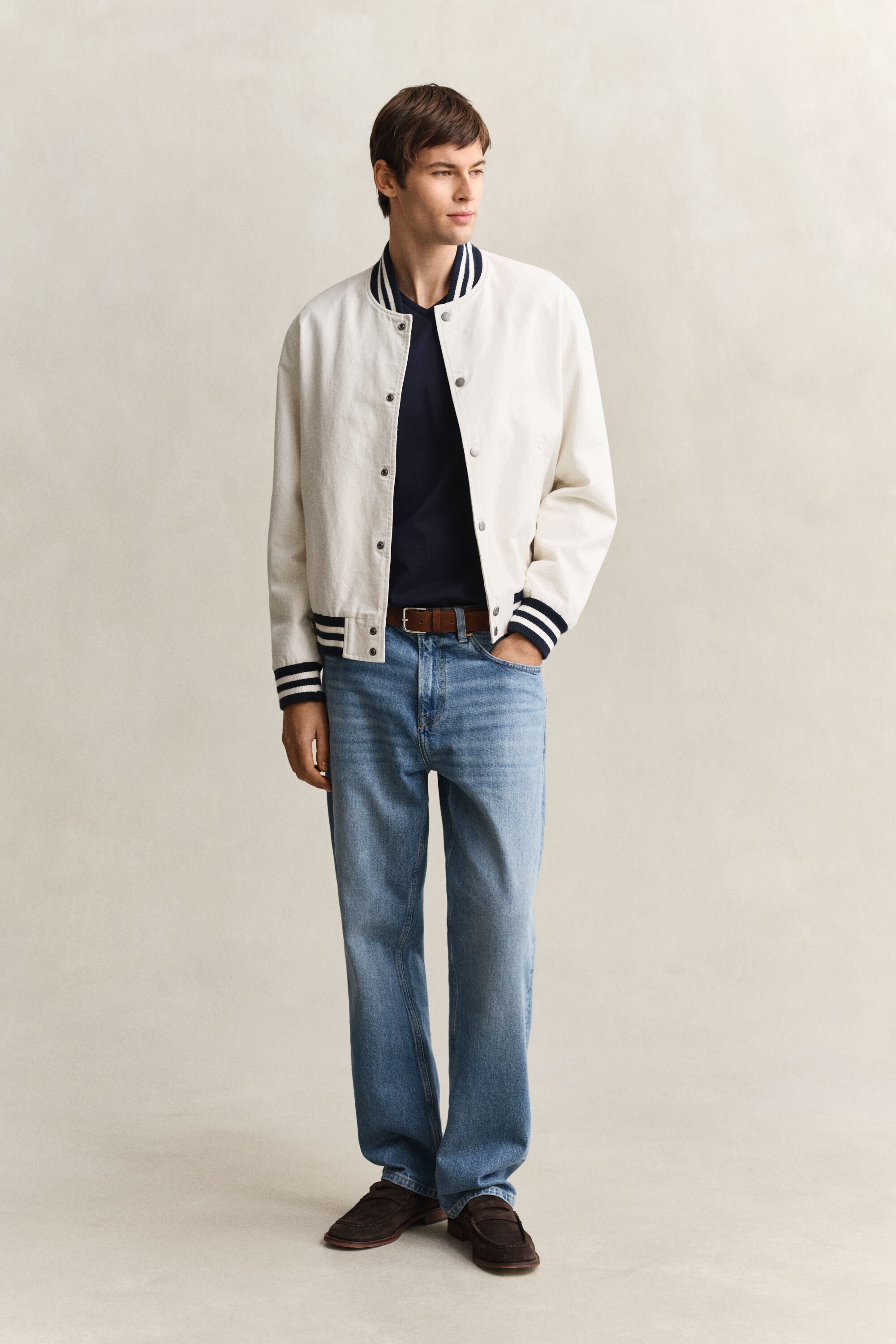 Slim Fit Shield V-Neck T-Shirt