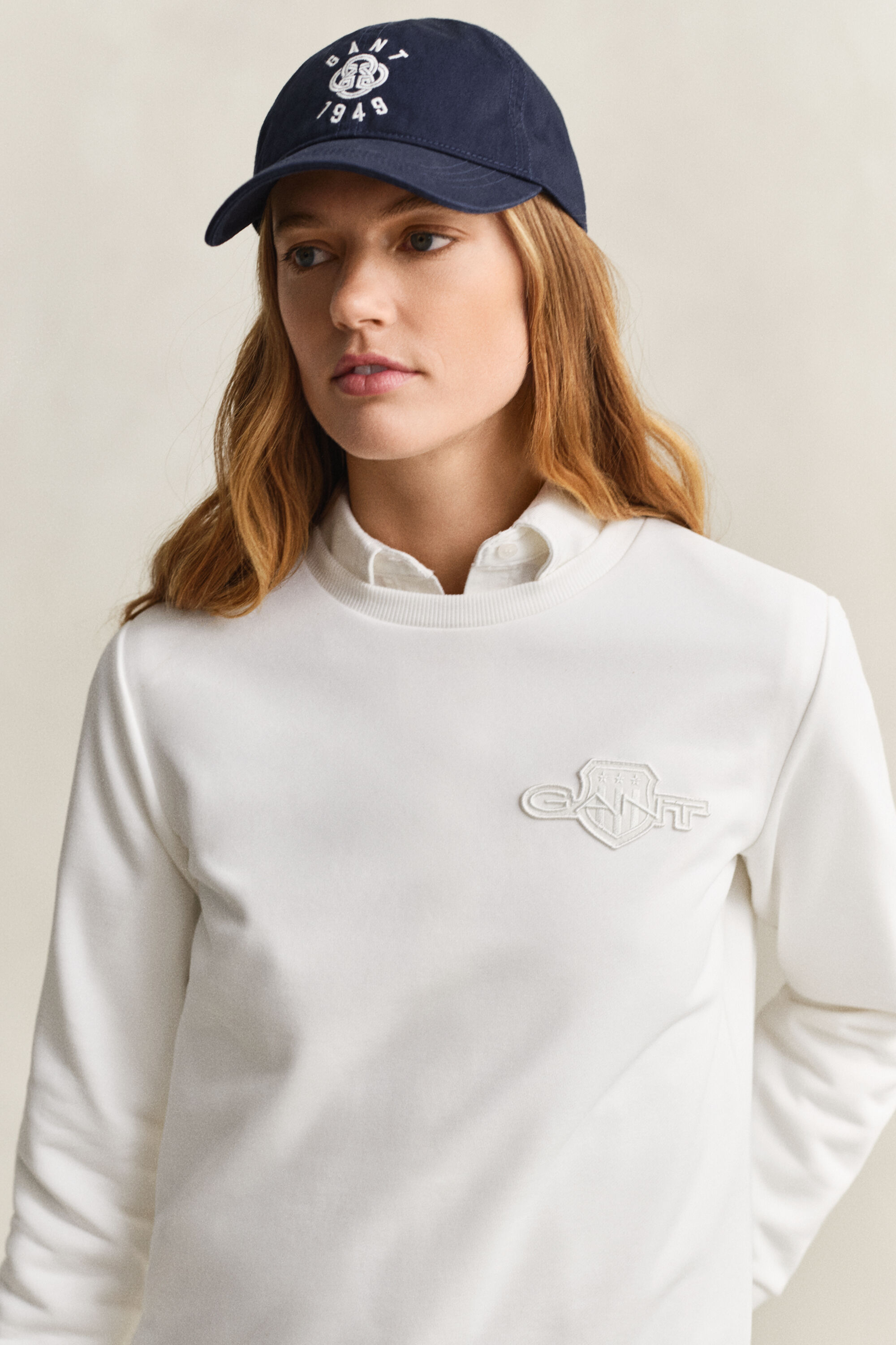 Tonal Shield Crew Neck Sweatshirt