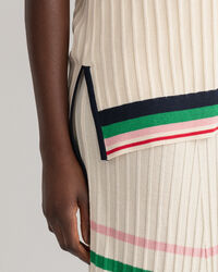 Striped Rib Knit Vest