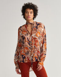 Paisley Bow Blouse