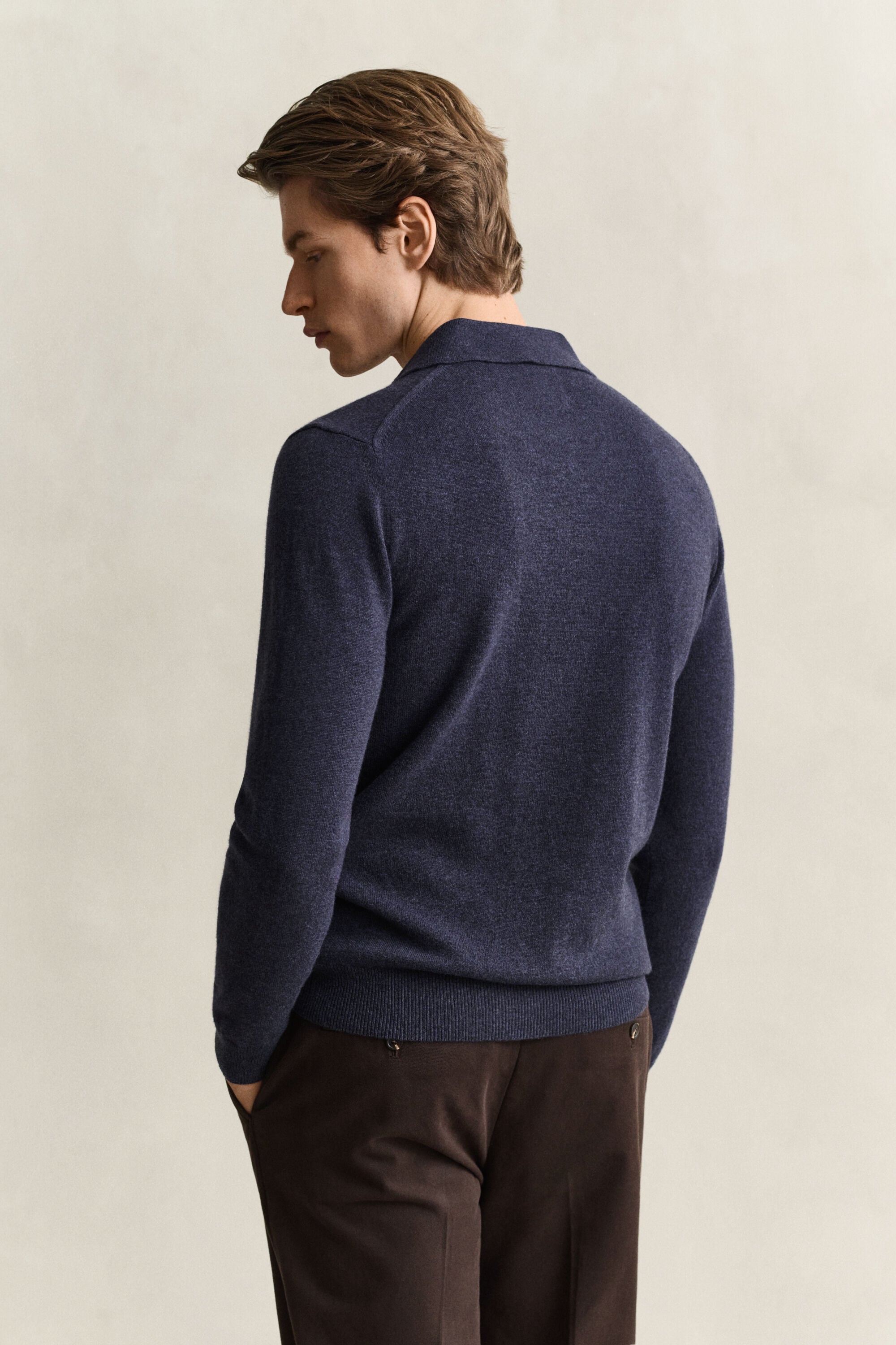 Superfine Lambswool Polo Sweater