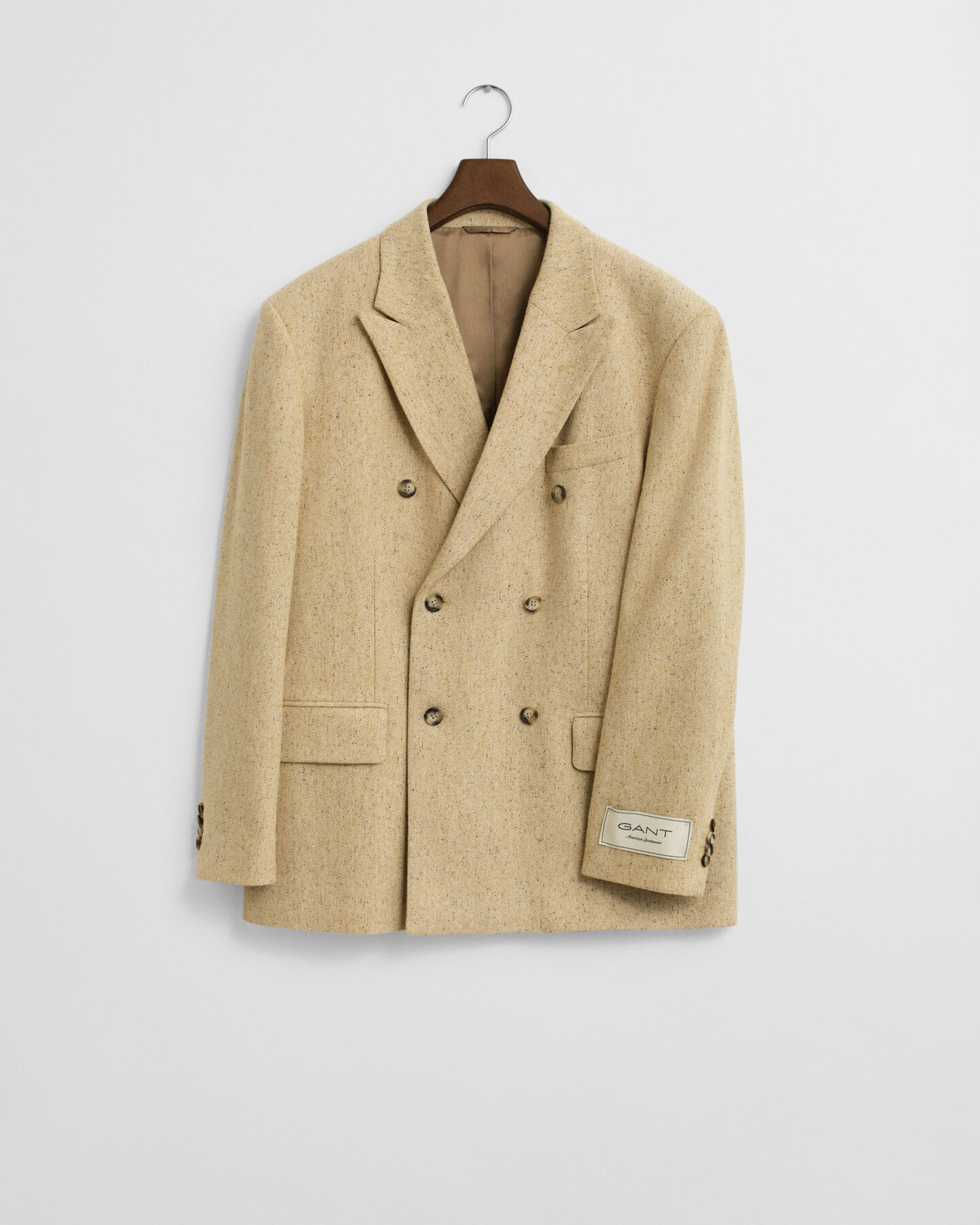 Relaxed Fit Nepps Herringbone Suit Jacket