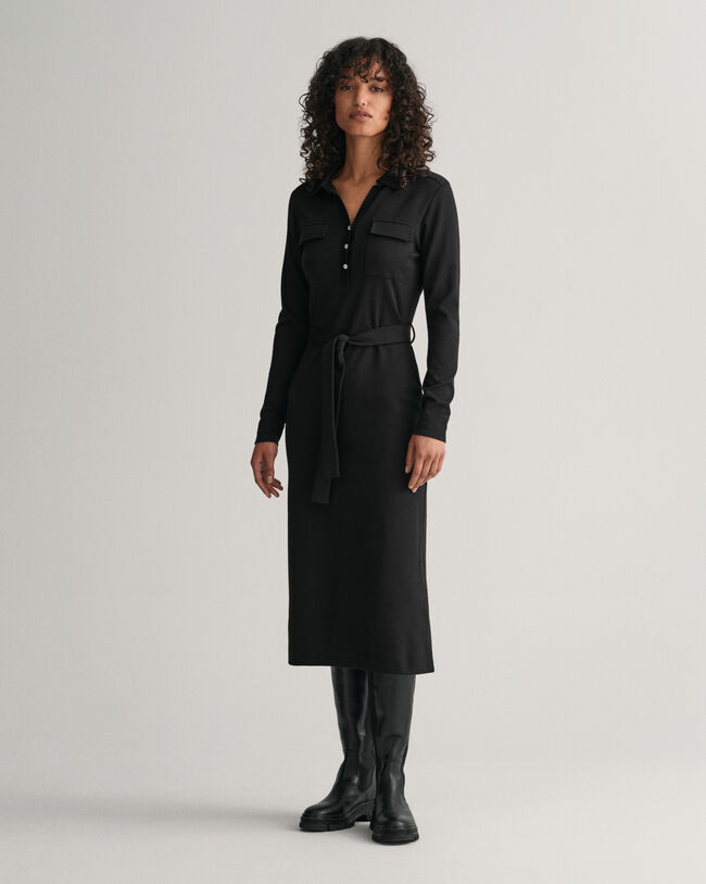 Slim Fit Polo Jersey Dress