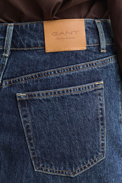 Denim Skirt — DARK BLUE WORN IN 3