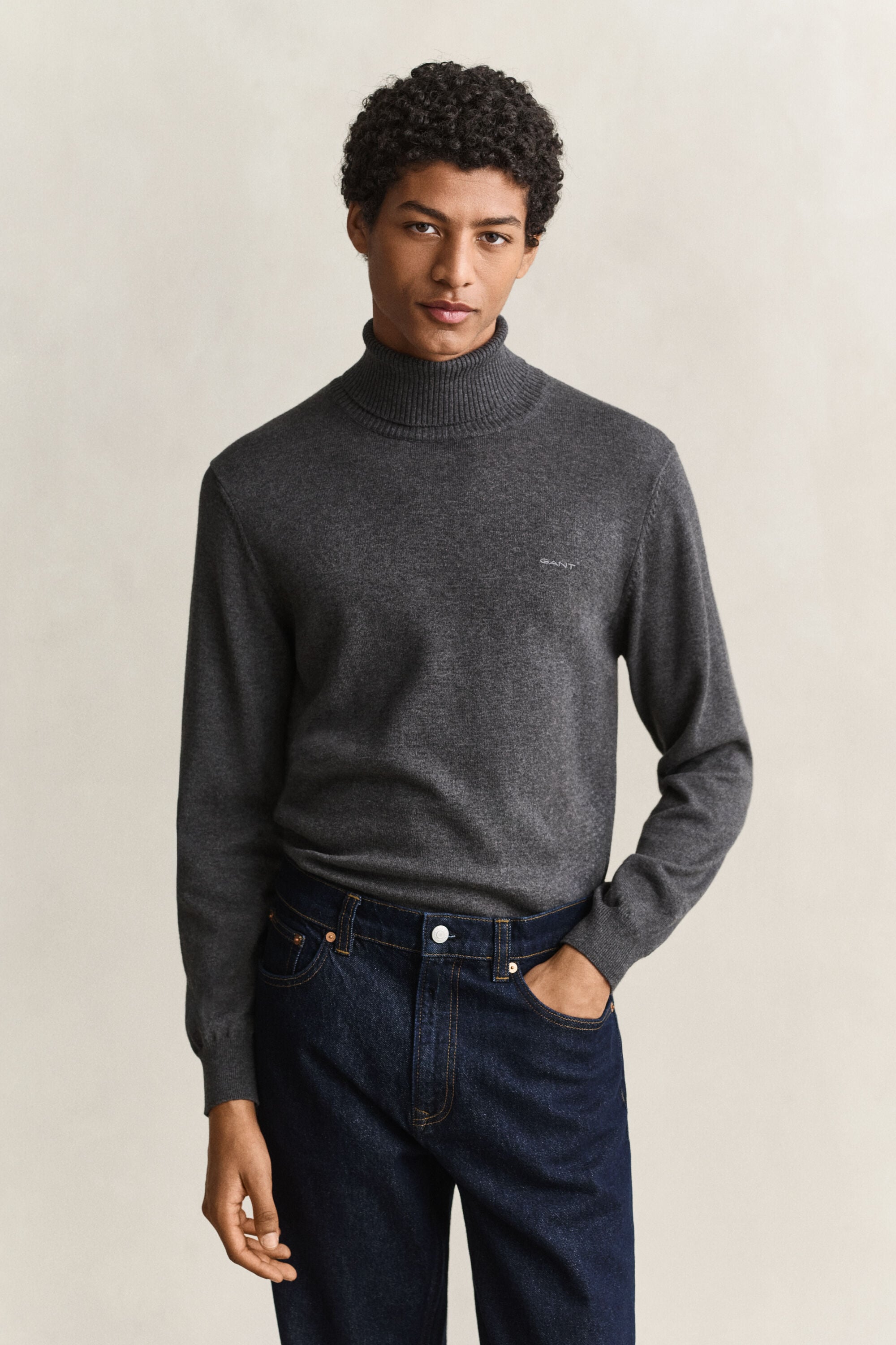 Cotton Wool Turtleneck Sweater