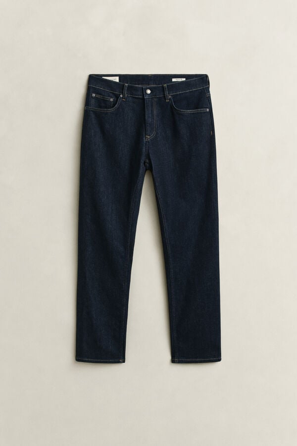 Regular Clean Wash Jeans — DARK BLUE